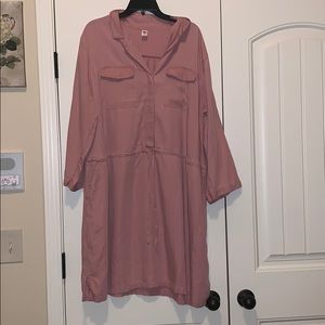 SHIRT DRESS in Carnation Pink dress Sz XXL